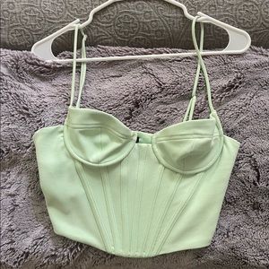 Zara Green Corset Top